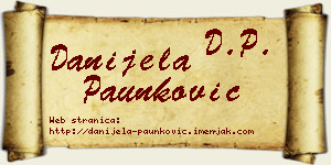 Danijela Paunković vizit kartica